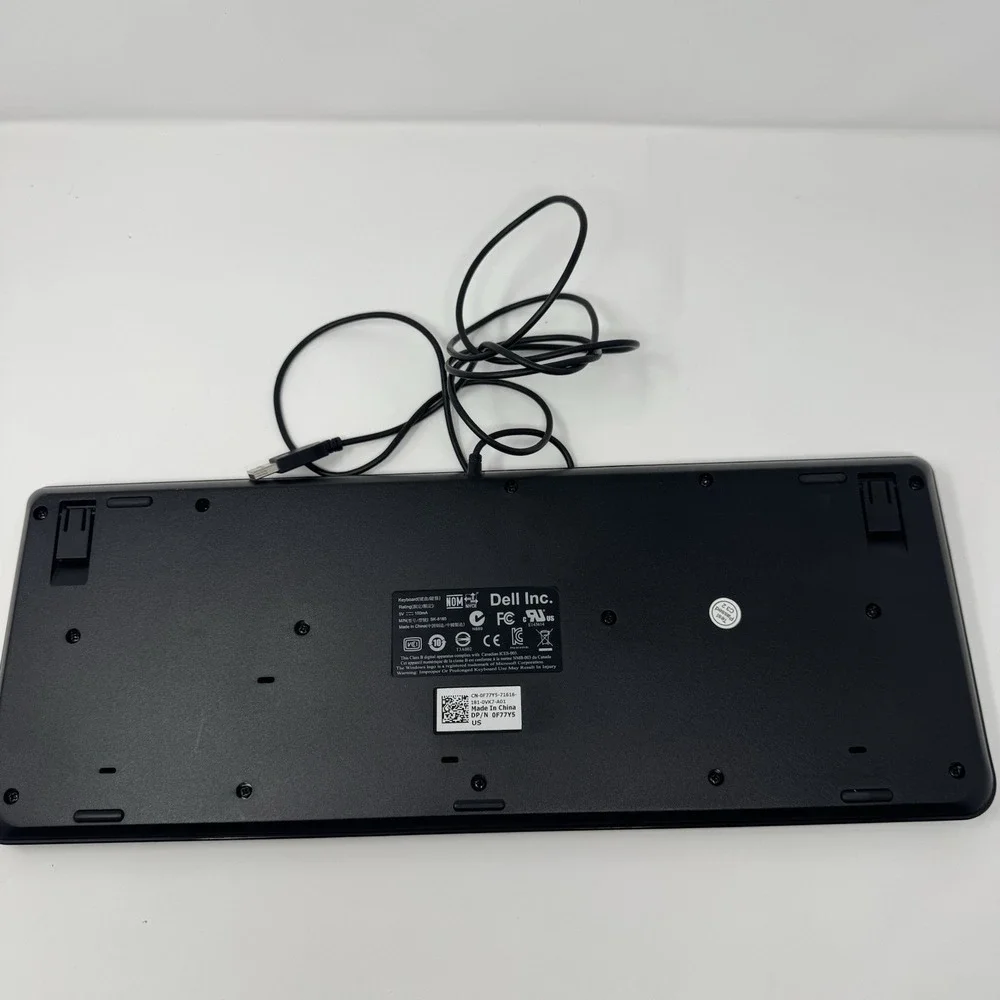 Dell SK-8165 USB Keyboard With Multimedia Keys TESTED WORKS Black